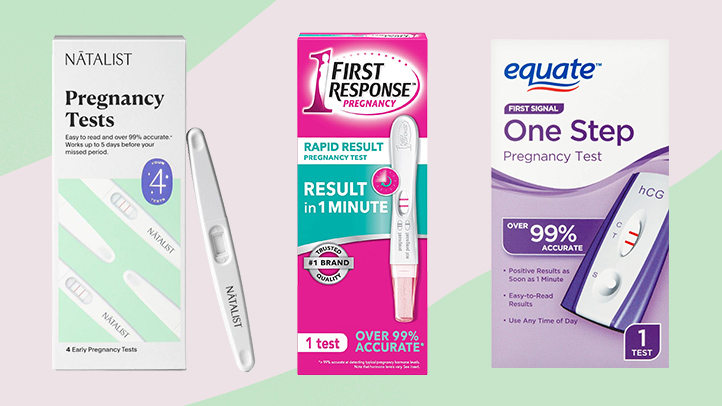 best pregnancy tests: Natalist, First Response and Equate pregnancy tests