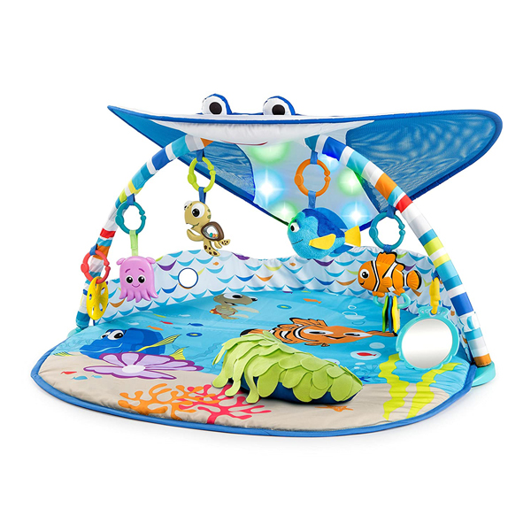 Best Toys for Newborns - Bright Starts Disney Baby Finding Nemo Mr. Ray Ocean Lights and Music Gym