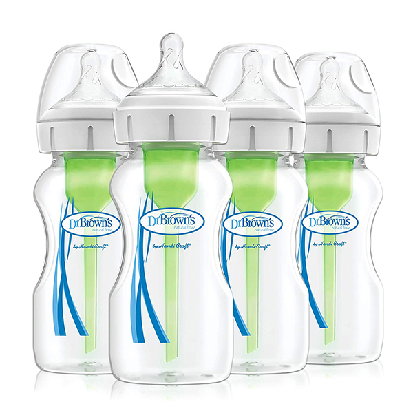 Dr. Brown’s Options+ Wide Neck Baby Bottles, four-pack