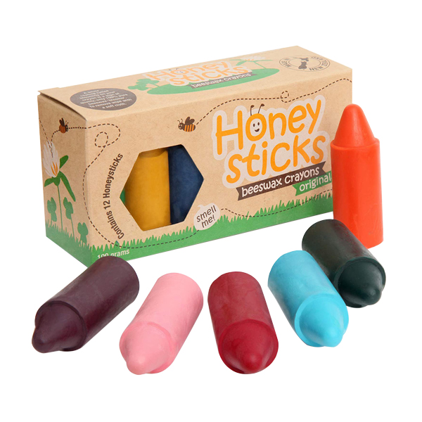 best toys for 1-year-old - Honeysticks Pure Beeswax Crayons