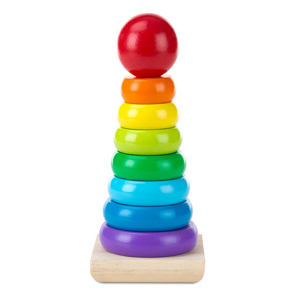 Best Stacking Toy or 6-Month-Olds - Melissa & Doug Rainbow Stacker Wooden Ring Educational Toy