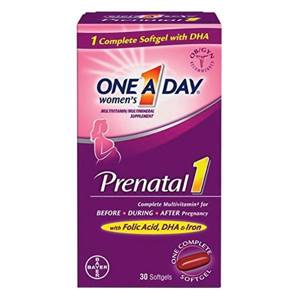 First Trimester Pregnancy Must-Haves - One a Day Women’s Prenatal Multivitamins, 30 Count