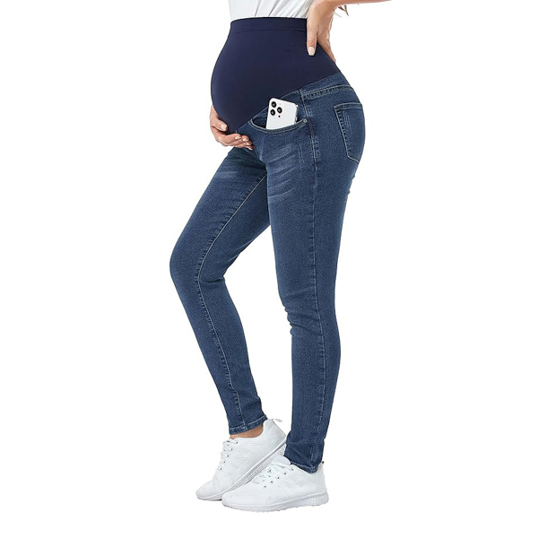 Best Overall Maternity Jeans: PACBREEZE Over The Belly Slim Maternity Jeans
