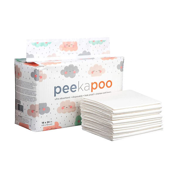 Peekaboo disposable changing pad liners