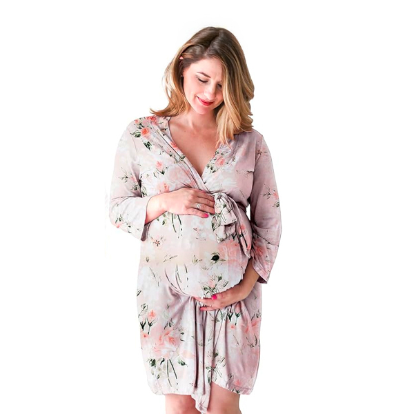 Mom Recommended Hospital Bag Checklist - Posh Peanut Maternity Delivery Nursing Gown