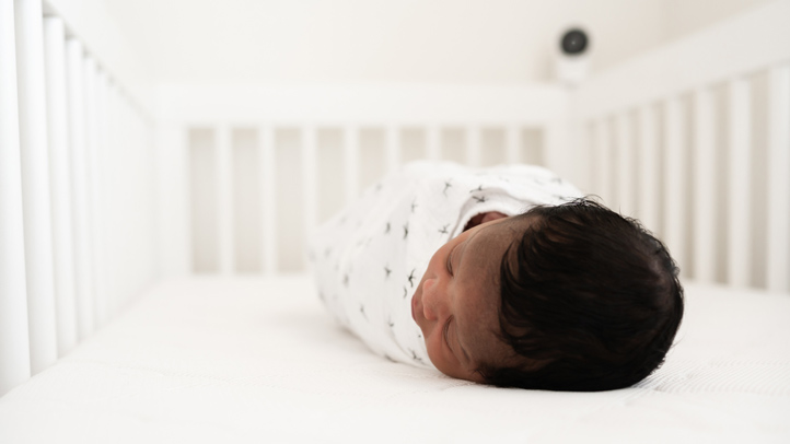 SIDS, sudden infant death syndrome, baby sleeping safely on back