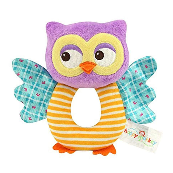 Best Toys for Newborns - Teytoy Owl Soft Rattle Toy