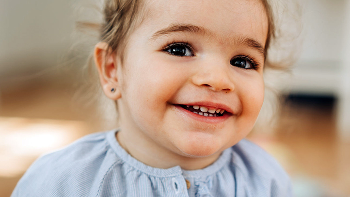 little girl laughing