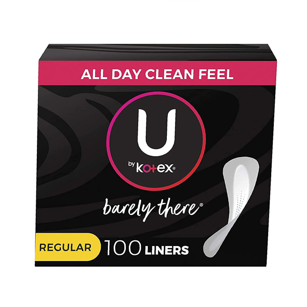 Box of 100 U by Kotex Barely There Panty Liners